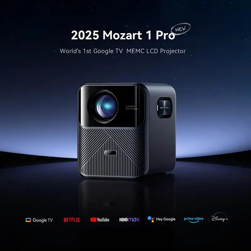 Wanbo 2025 Mozart 1 Pro New AD Exclusive $379 | World's 1st Google TV MEMC | 1200ANSI | 4K Support
