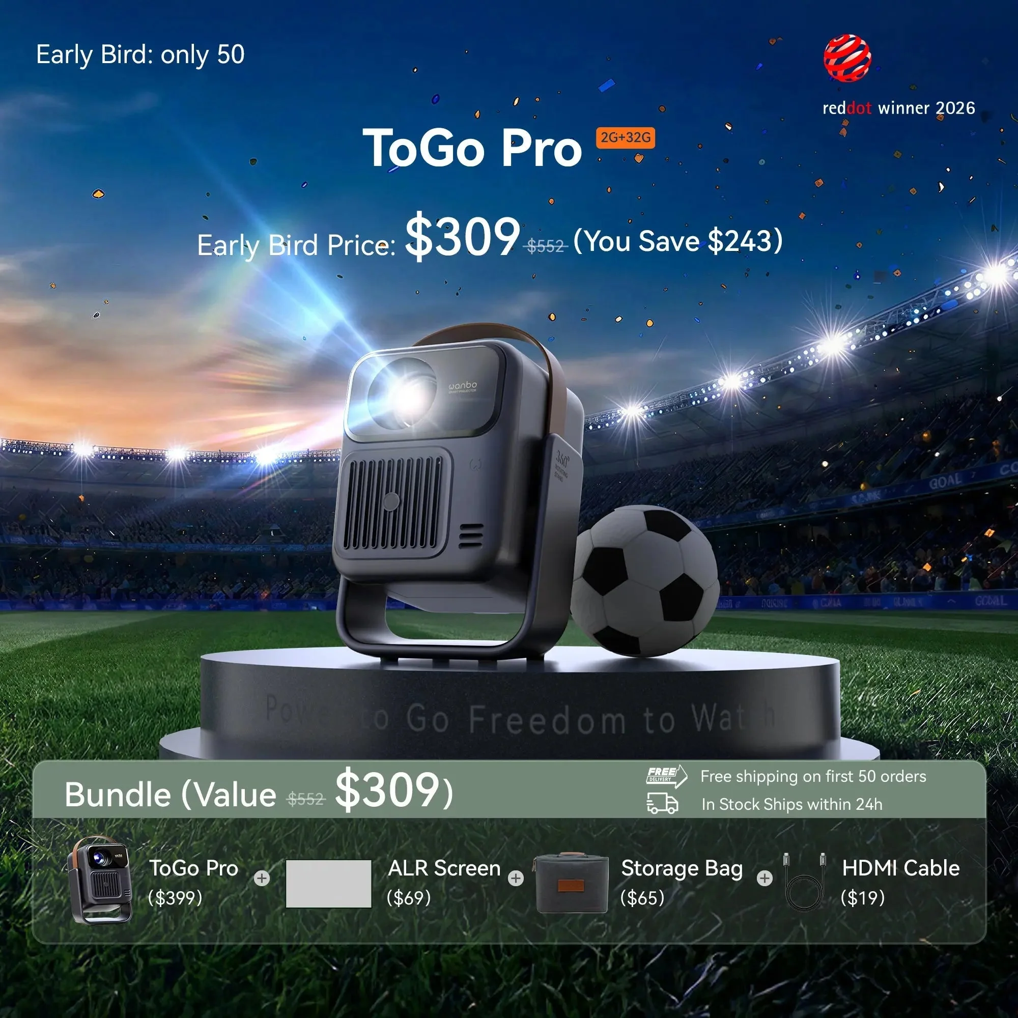 Wanbo ToGo Pro – AD Exclusive: $259 | Longest Battery Google TV Projector - Image 10